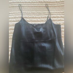 JCREW Washable Silk Charmeuse Camisole Top Black